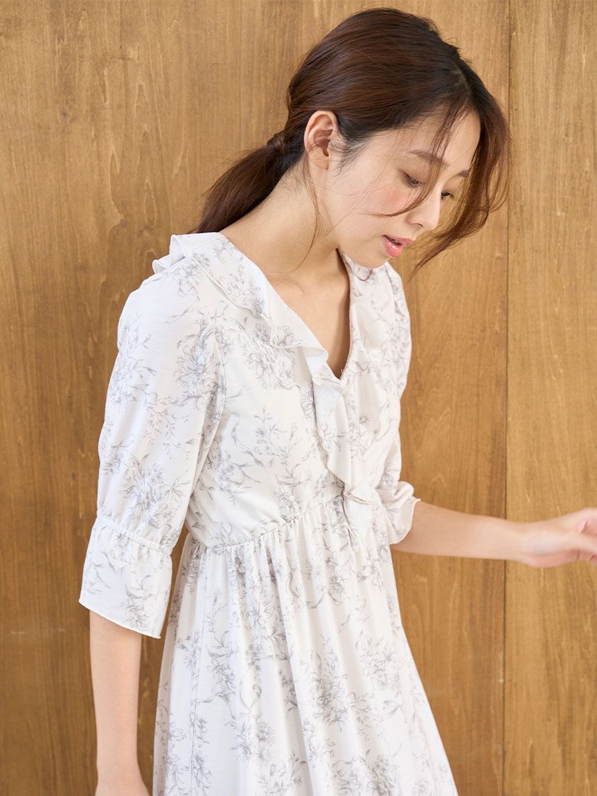 【SNIDEL HOME】カシュクールカットワンピース 接触冷感】カットカシュクールワンピース(ワンピース