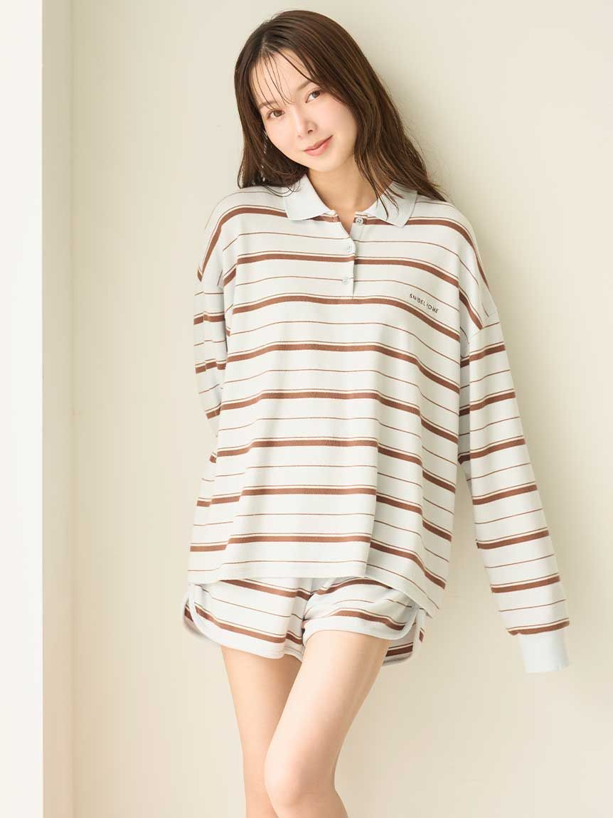 【送料無料】 スナイデルホーム ボーダーポロセットアップ SNIDEL  ボーダーポロセットアップ(すべてのワンピース)｜スナイデルホーム