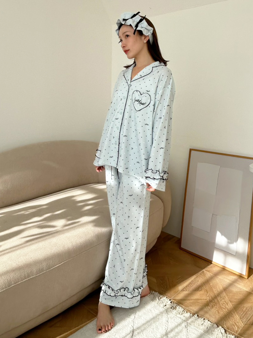 WEB限定】【セット商品】ハートドット柄開襟シャツ＆ハートドット柄