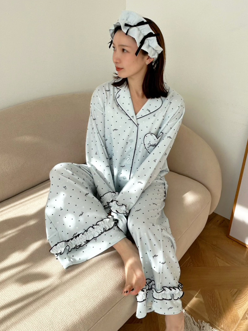 WEB限定】【セット商品】ハートドット柄開襟シャツ＆ハートドット柄