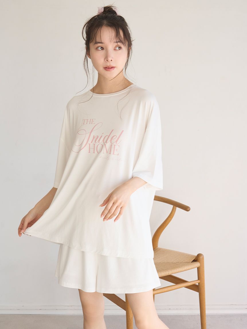 接触冷感】ロゴTシャツセットアップ(ワンピース)｜スナイデルホーム