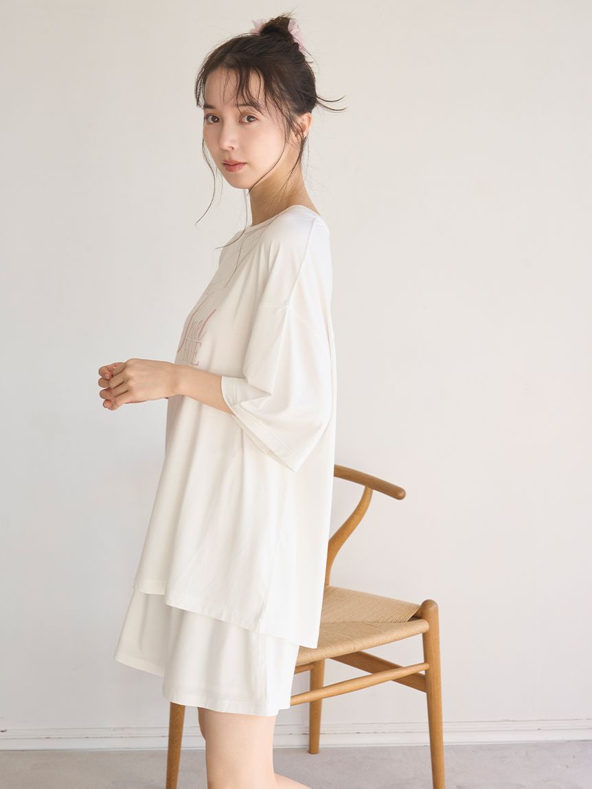 接触冷感】ロゴTシャツセットアップ(ワンピース)｜スナイデルホーム