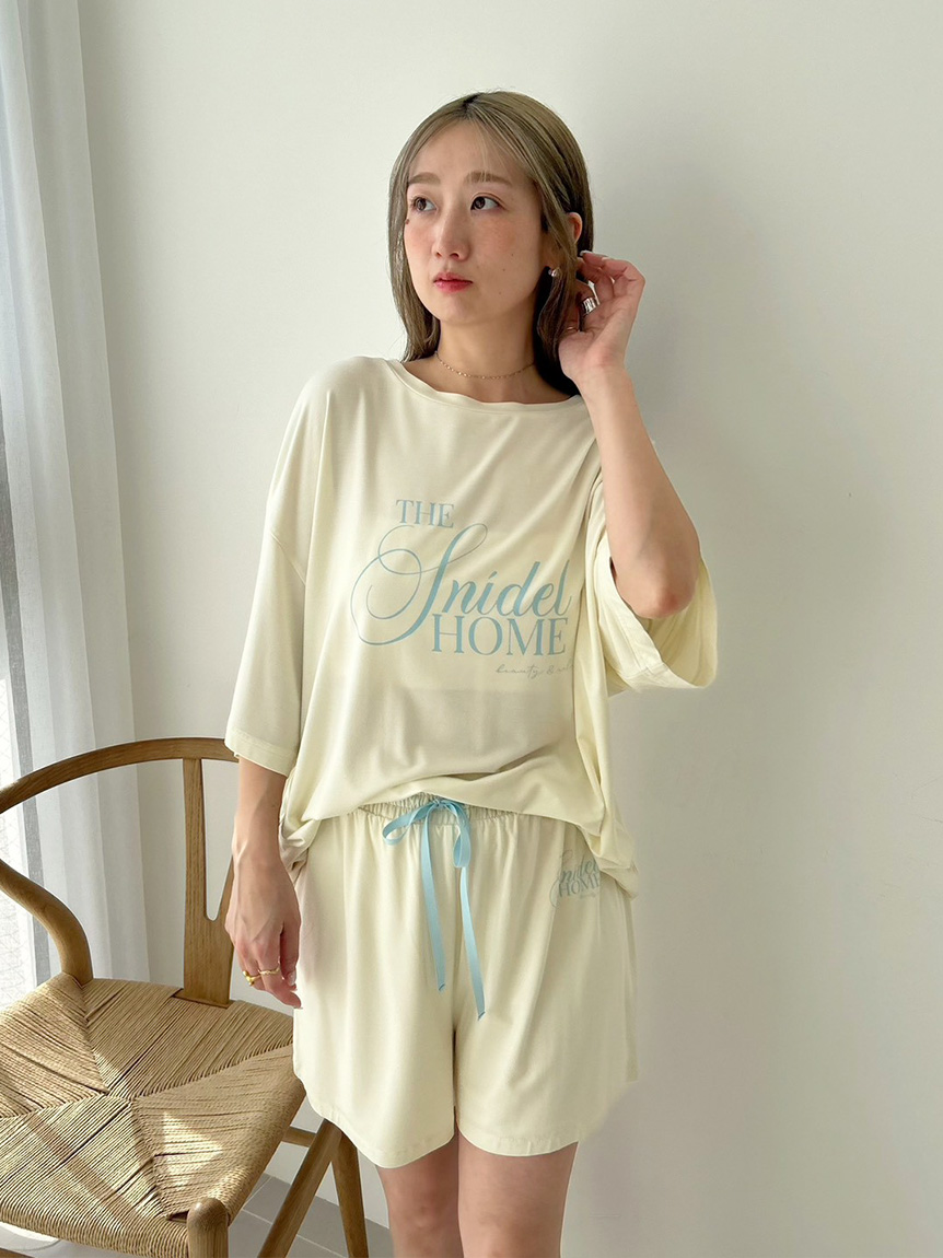 接触冷感】ロゴTシャツセットアップ(ワンピース)｜スナイデルホーム