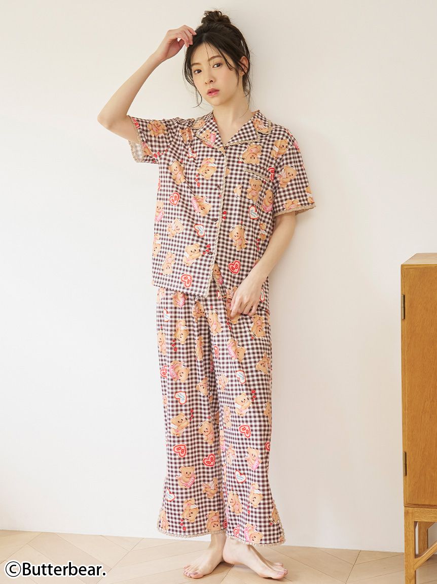 WEB限定】【セット商品】【BUTTERBEAR】開襟シャツ＆カットロング