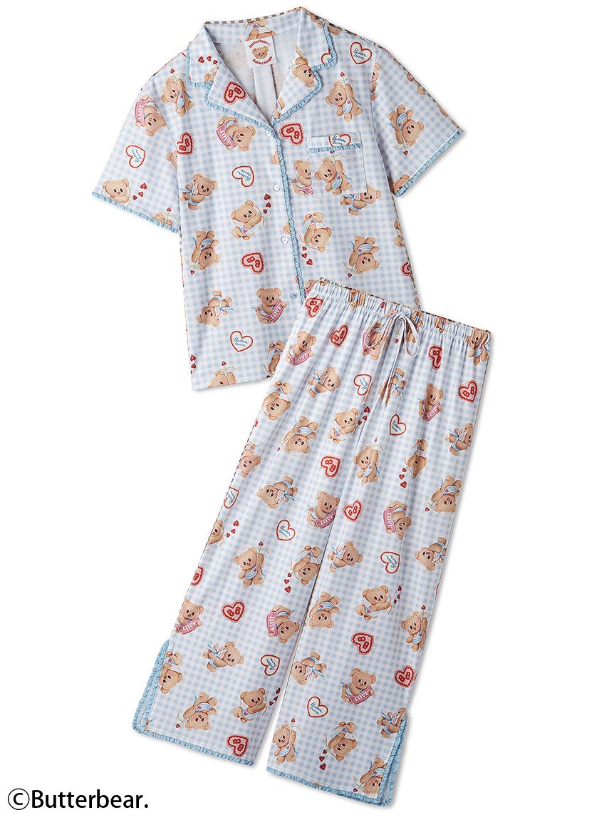 WEB限定】【セット商品】【BUTTERBEAR】開襟シャツ＆カットロング