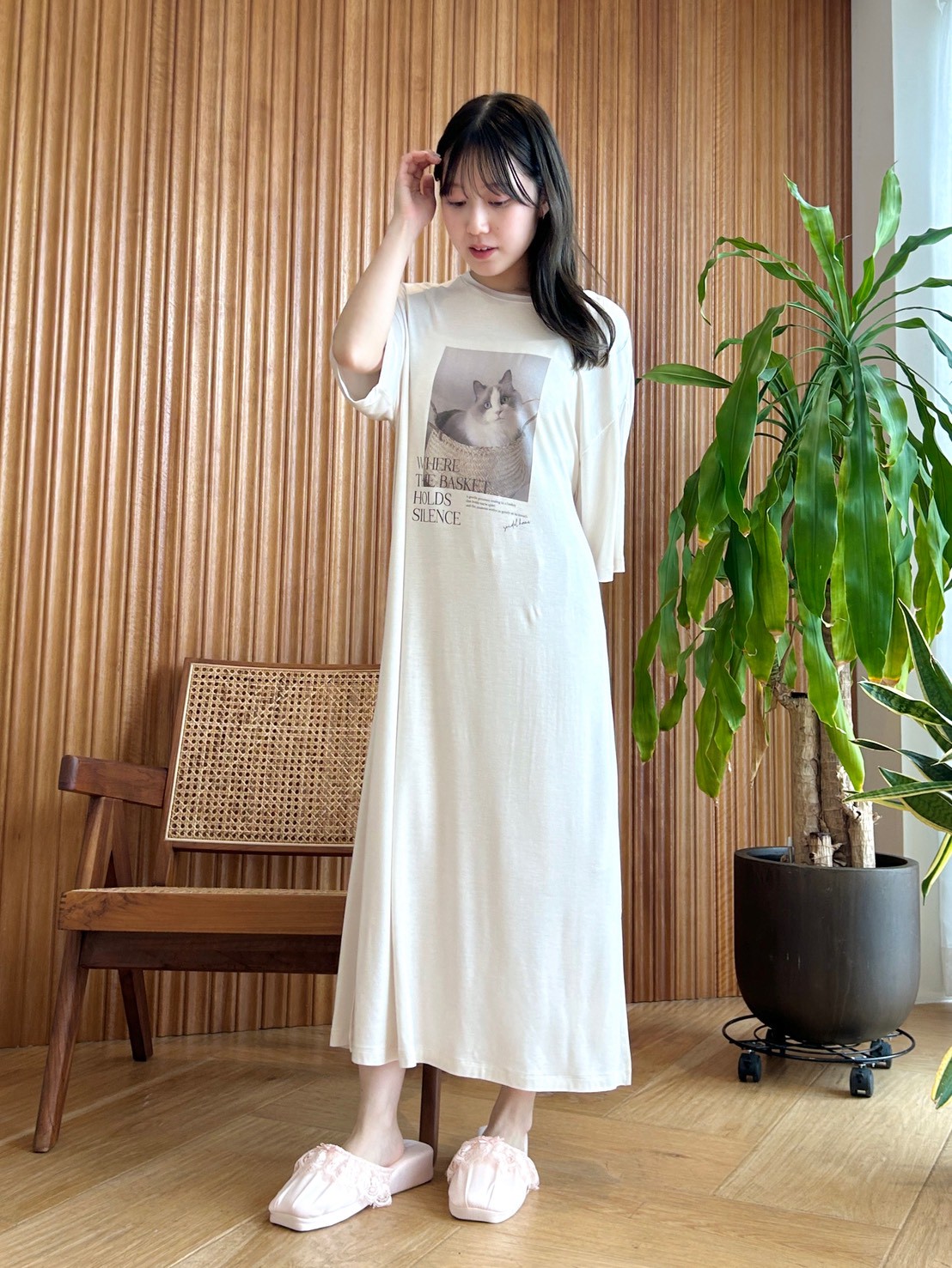 接触冷感】ネコTシャツワンピース(ワンピース)｜スナイデルホーム