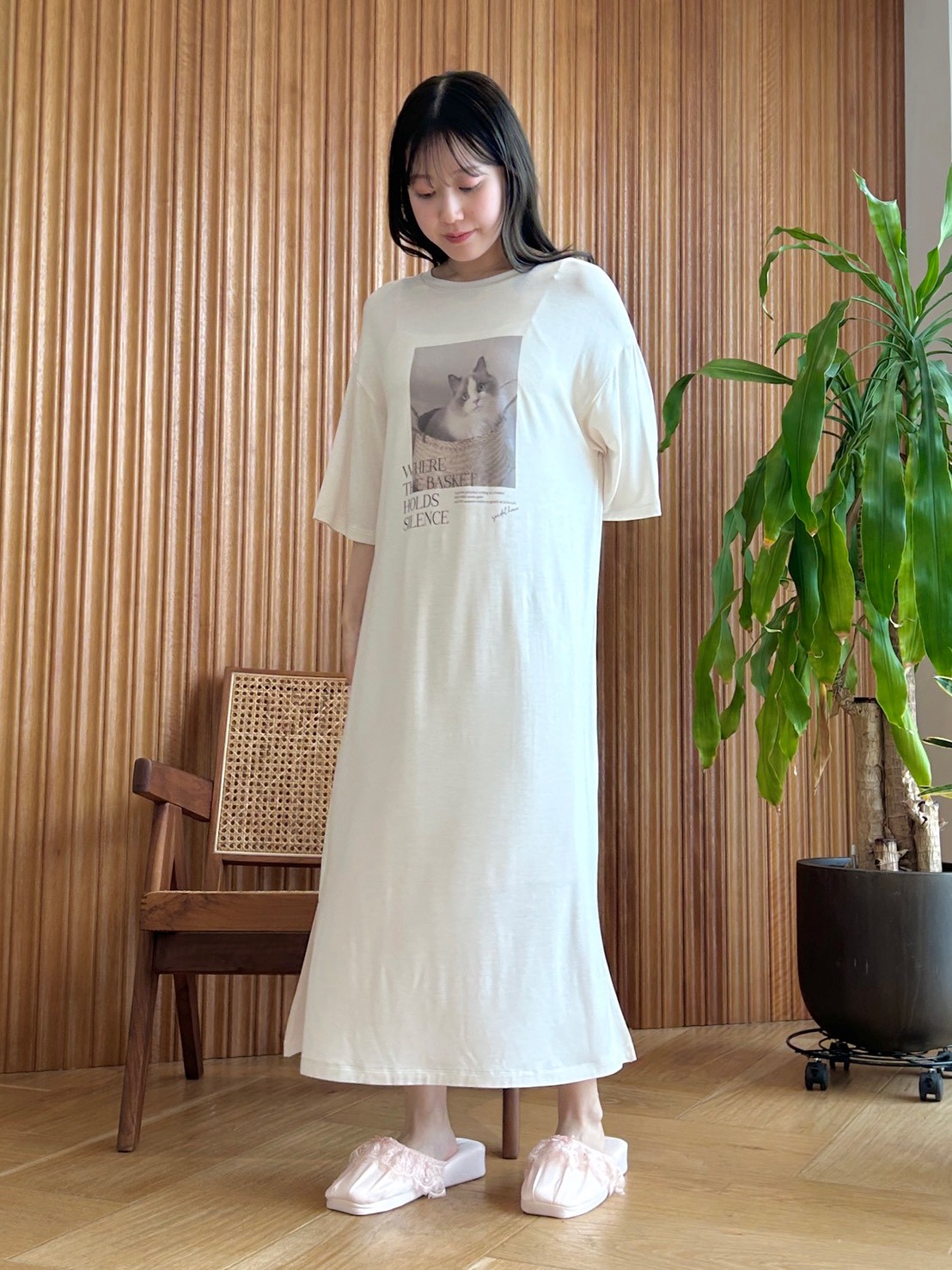 接触冷感】ネコTシャツワンピース(ワンピース)｜スナイデルホーム