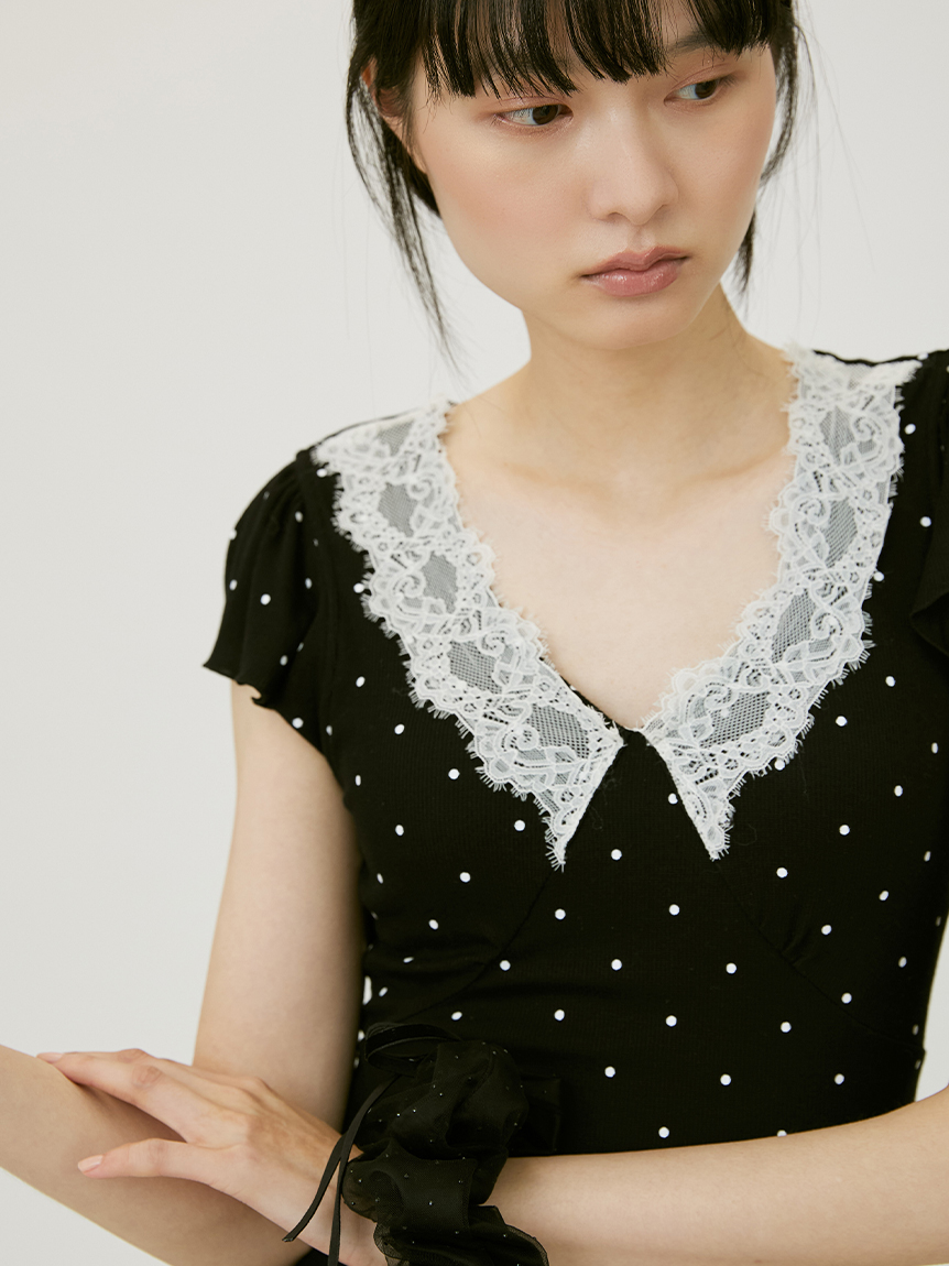 WEB限定カラーあり】モダールテレコレースワンピース(ロングワンピース