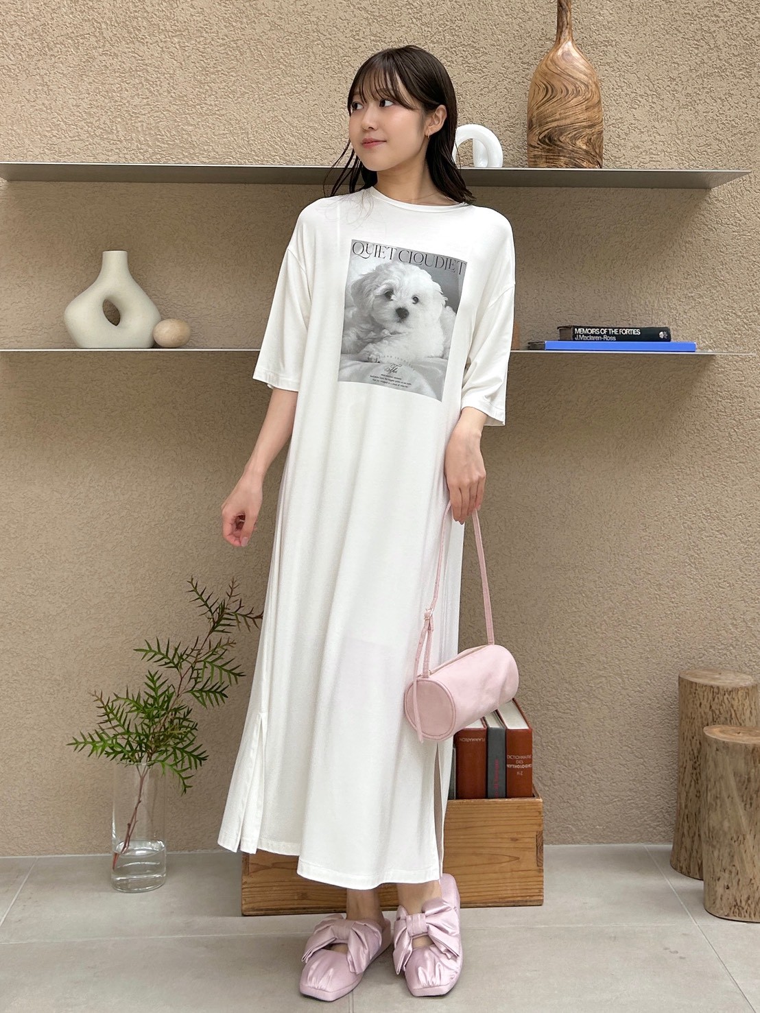 接触冷感】DOG Tシャツワンピース(ロングワンピース)｜ワンピース