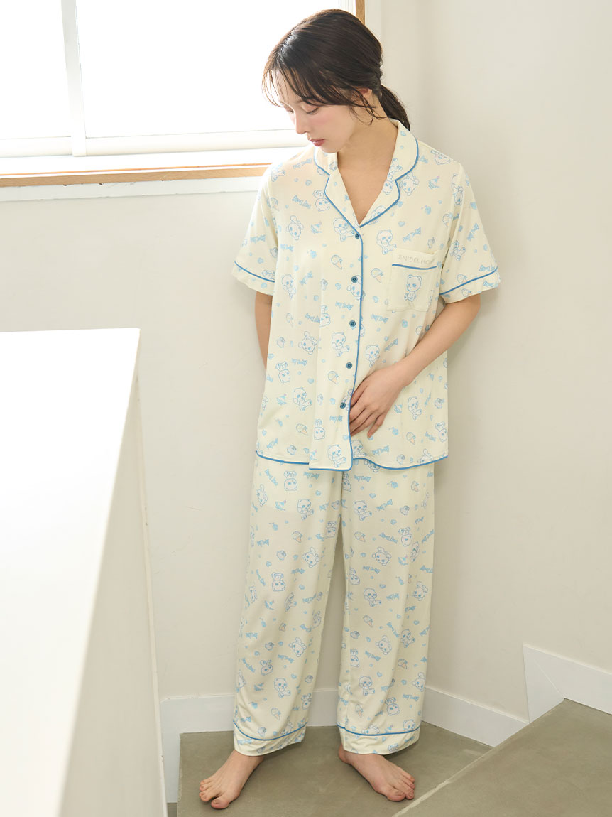 スナイデルホーム　サンリオ　接触冷感　総柄ロングパンツ MY MELODY】【接触冷感】総柄ロングパンツ(ロングパンツ)｜スナイデル