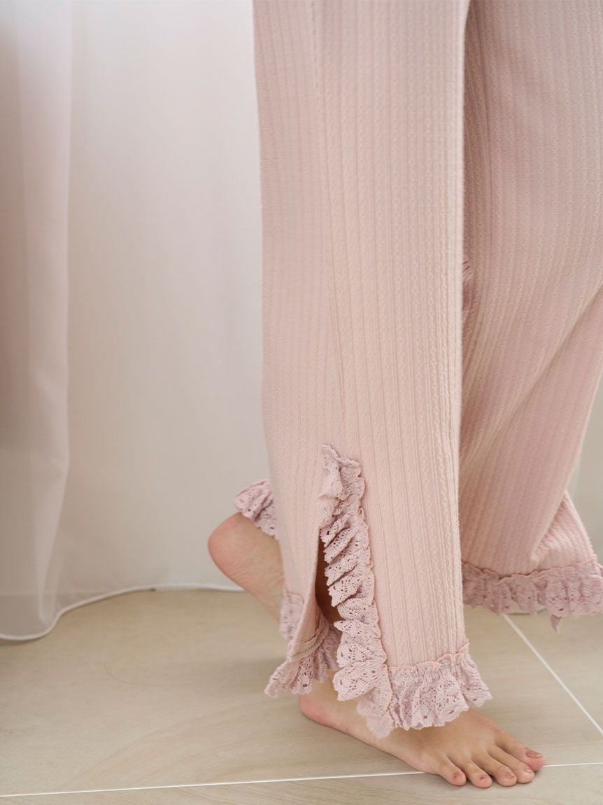 snidel home ガーゼフリルレースチュニック　ガーゼレースパンツ snidel home ガーゼフリルレースチュニック ガーゼレースパンツ