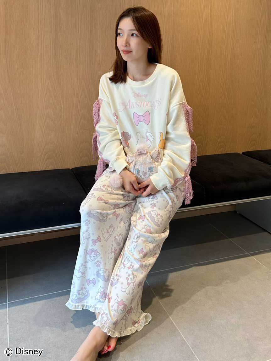 新品　スナイデルホーム　マリー　The Aristocats 総柄ロングパンツ The Aristocats】総柄ロングパンツ(ロングパンツ)｜スナイデルホーム