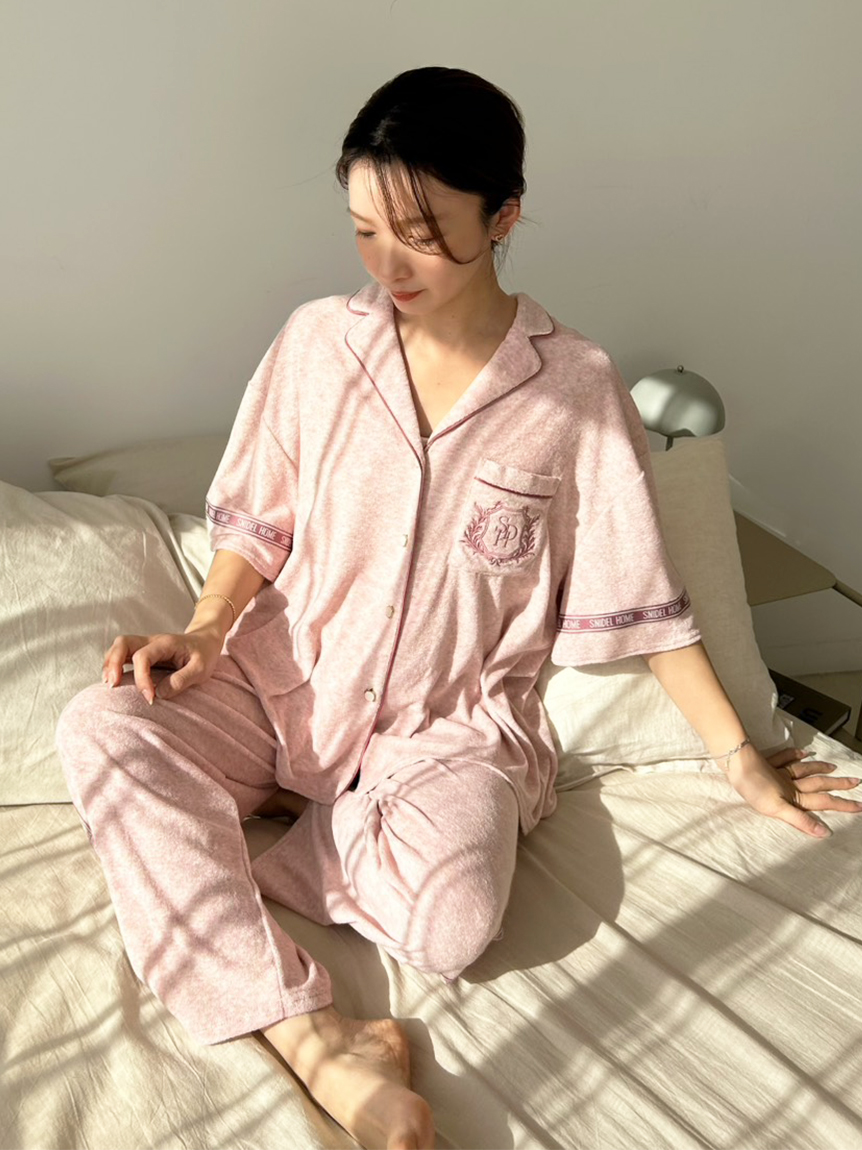 sorbet light】【接触冷感】メランジパイルロングパンツ(ロングパンツ