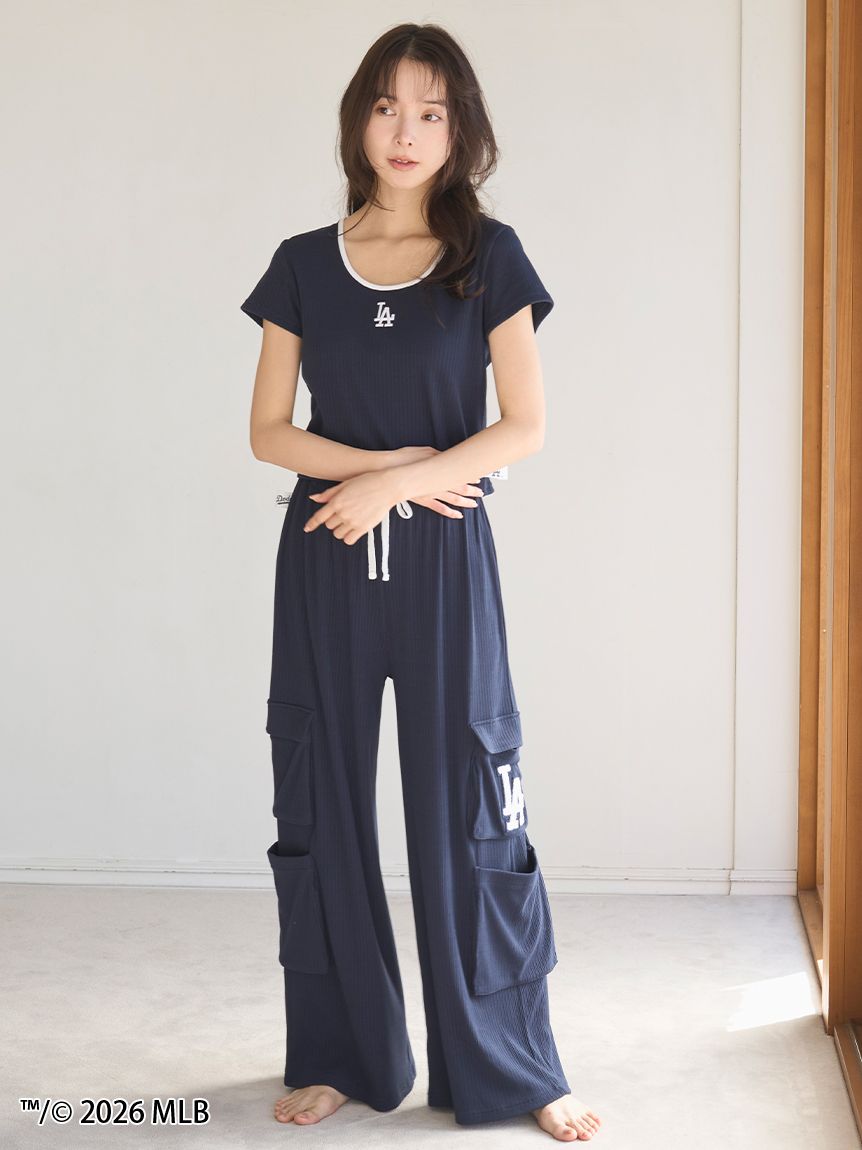 snidel 【MLB】カットフーディー カットカーブパンツ SNIDEL HOME - 【MLB】カットフーディー カットカーブパンツ 2点セット