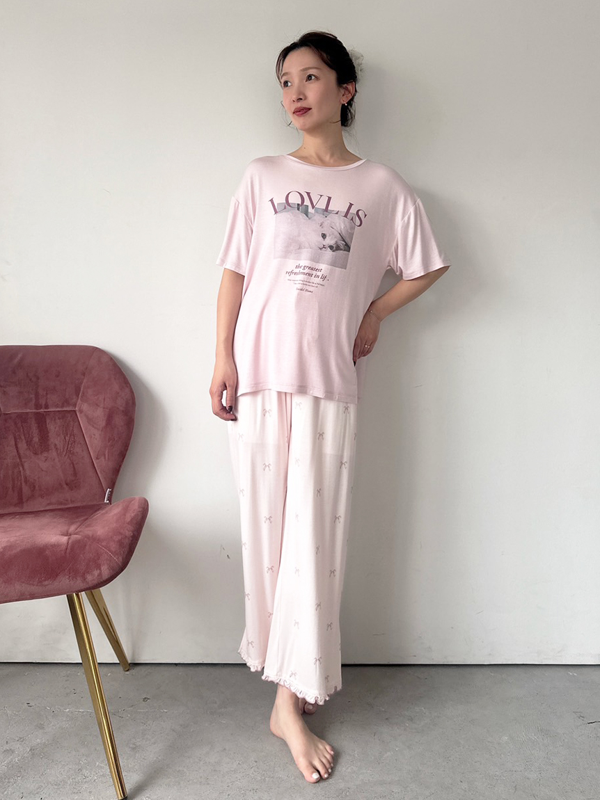 ■新品 【SNIDEL HOME】CATモチーフトップス CAT Tシャツ（Tシャツ/カットソー）｜SNIDEL HOME（スナイデル