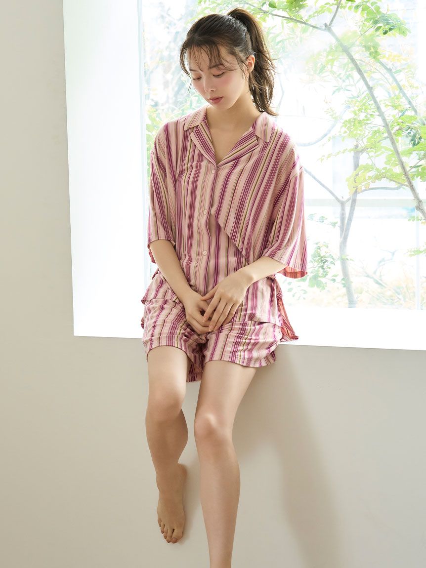 SNIDEL HOME｜カットレーヨン開襟シャツ | Rakuten Fashion(楽天