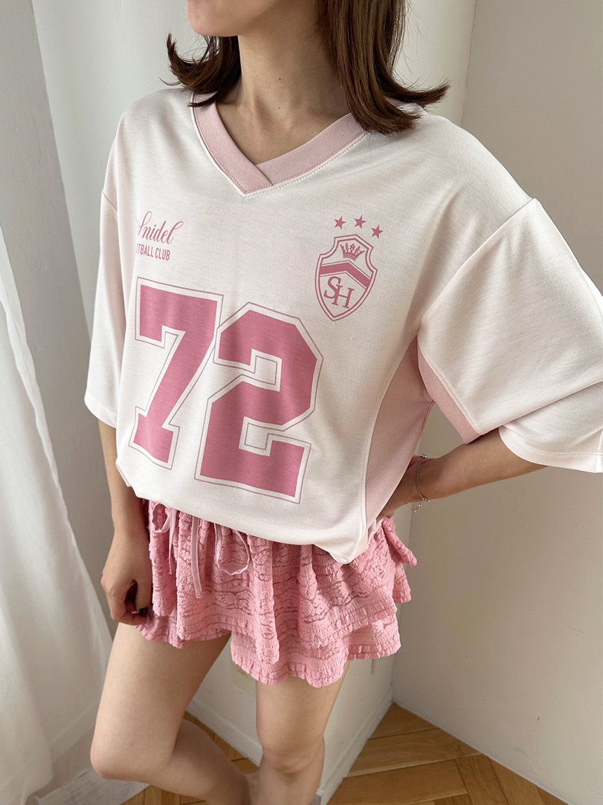 トップス snidel wt SNIDEL（スナイデル）の「バックオープンボーダーカットトップス