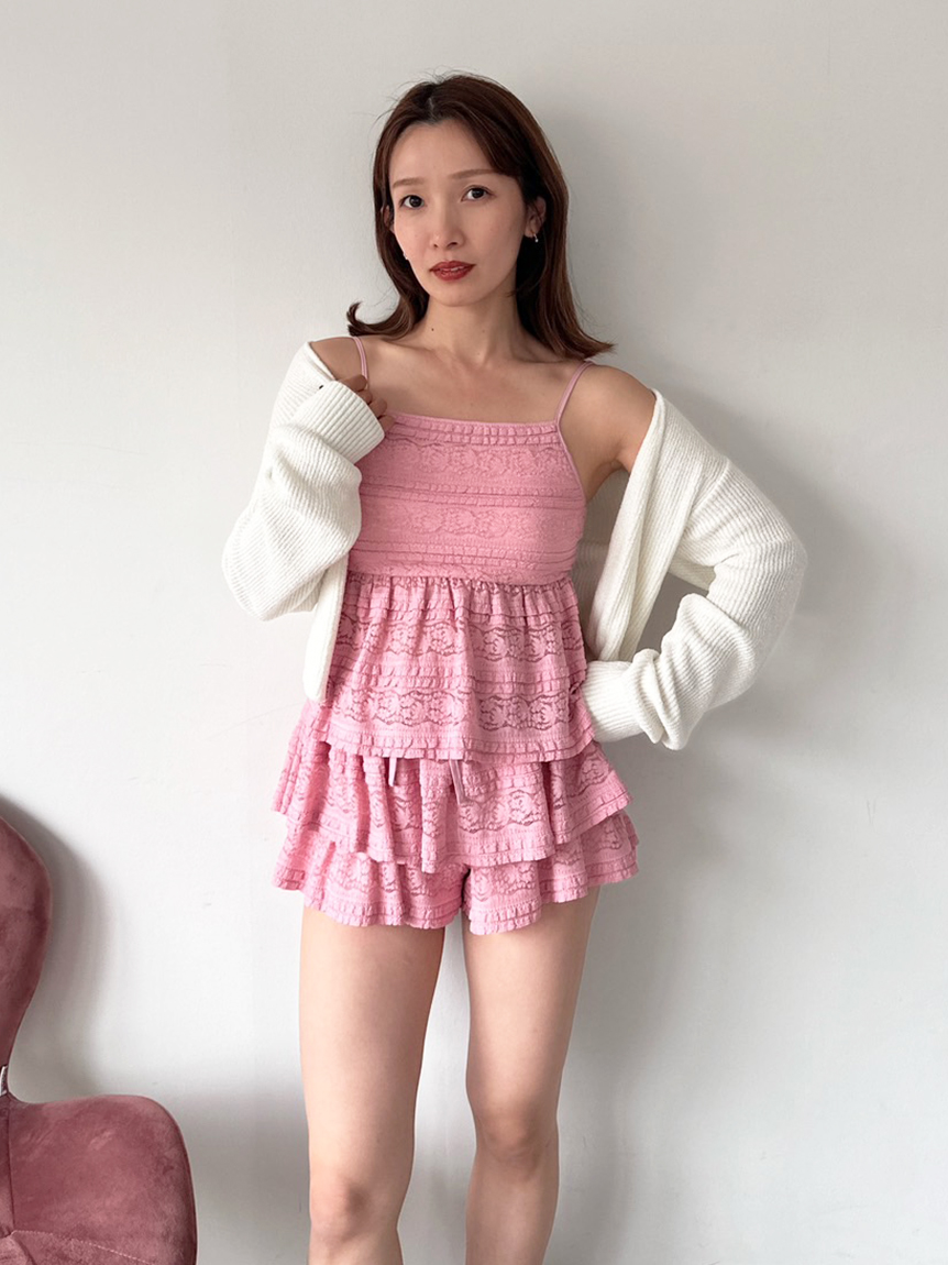 【値下げ中】snidel ボリュームキャミトップス pink snidel スナイデル 完売品✨PNK ボリュームキャミトップス 新品