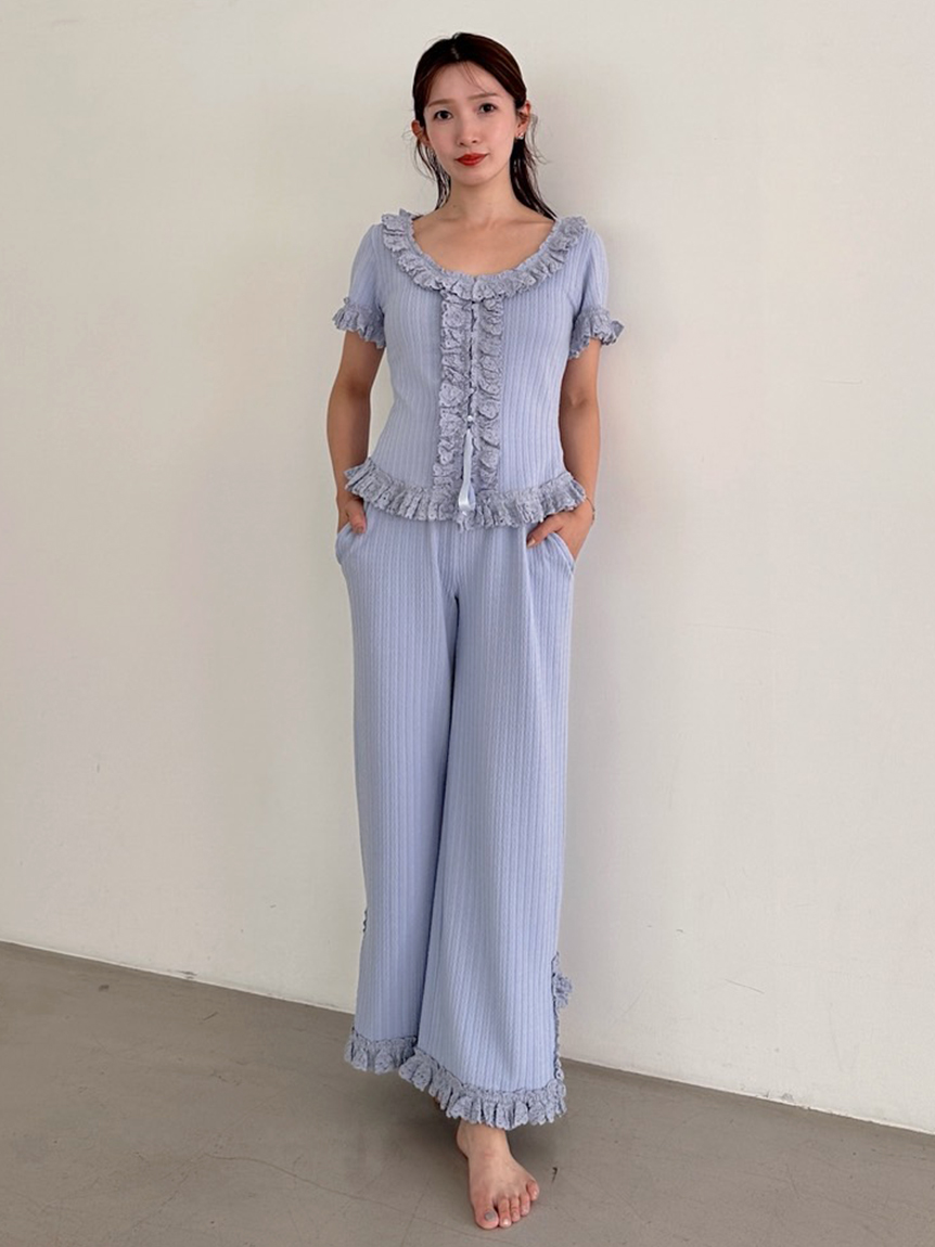 フリルレースカットプルオーバー(カットソー＆Tシャツ)｜スナイデル