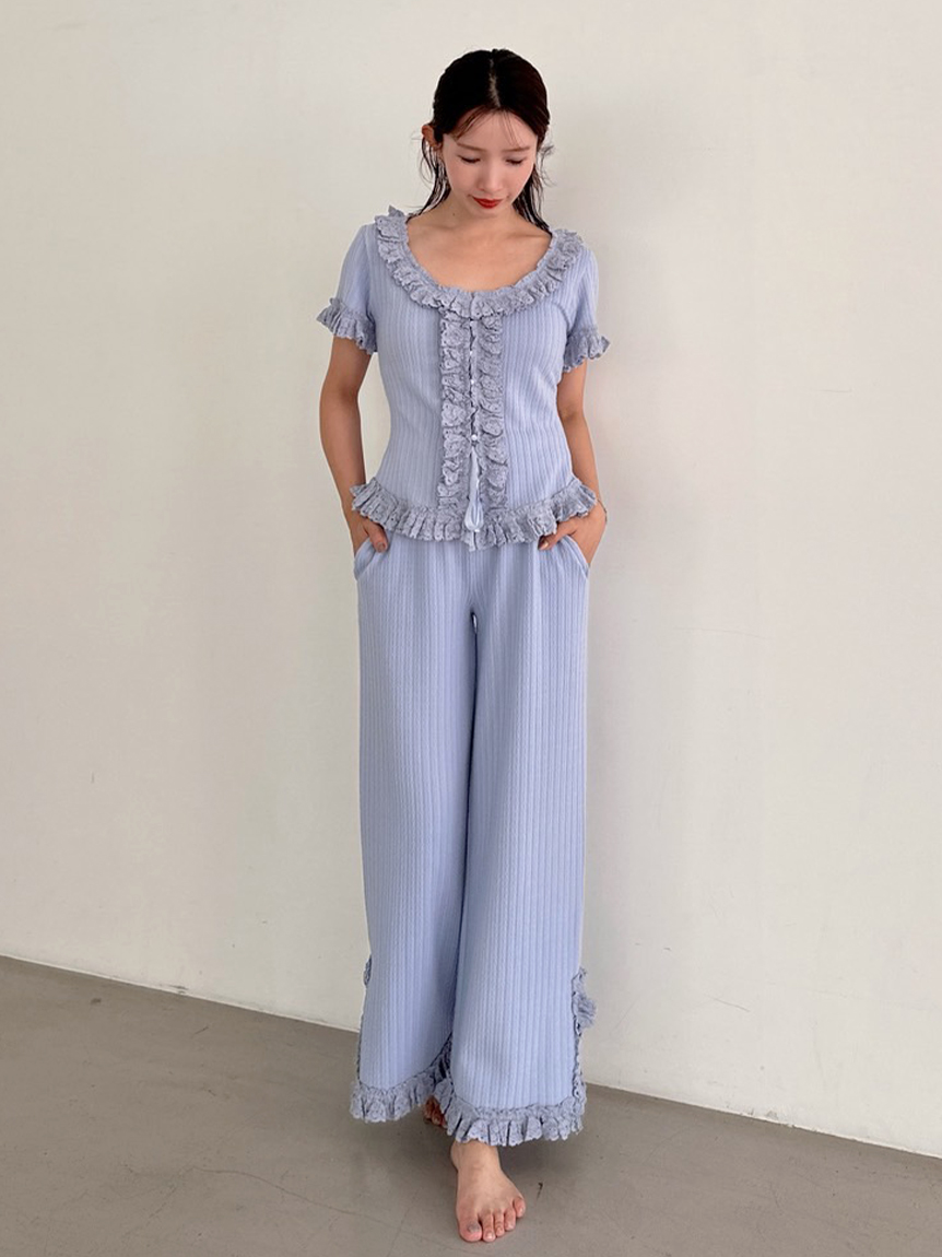 フリルレースカットプルオーバー(カットソー＆Tシャツ)｜スナイデル