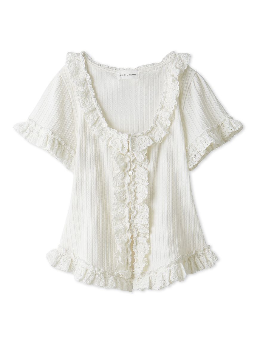 フリルレースカットプルオーバー(カットソー＆Tシャツ)｜スナイデル