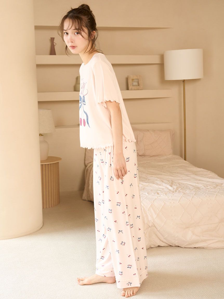 接触冷感】チェリーシリーズTシャツ(カットソー＆Tシャツ