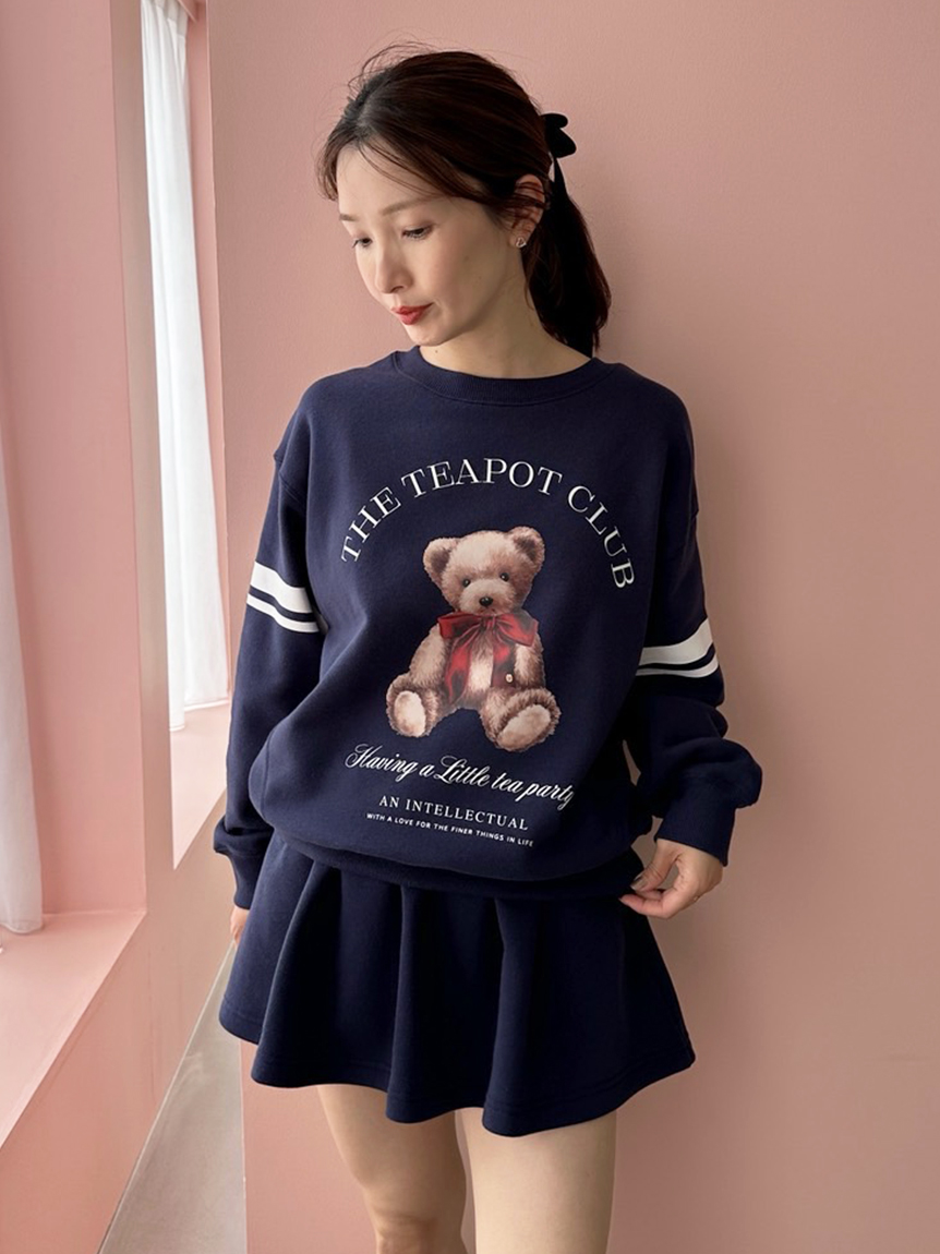 新品タグ付　Bearスウェットプルオーバー　ピンク　SNIDEL  Bearスウェットプルオーバー(カットソー＆Tシャツ)｜スナイデルホーム