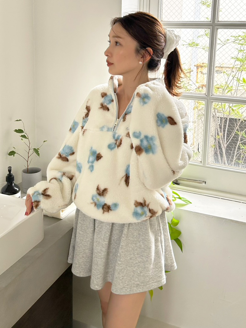 ボアフリースハーフジップトップス(カットソー＆Tシャツ)｜スナイデル