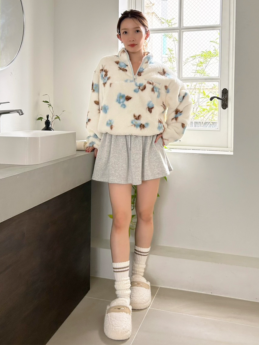 ボアフリースハーフジップトップス(カットソー＆Tシャツ)｜スナイデル