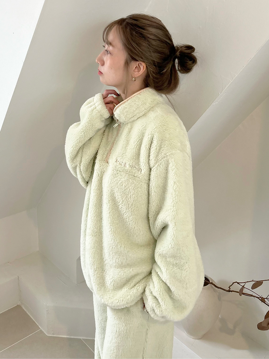 ボアフリースハーフジップトップス(カットソー＆Tシャツ)｜スナイデル