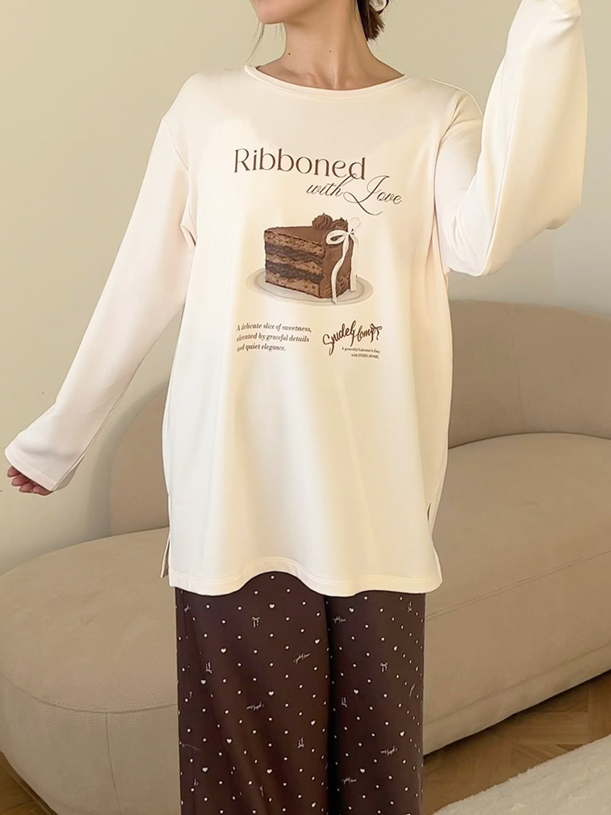ケーキモチーフロングTシャツ(カットソー＆Tシャツ)｜スナイデルホーム