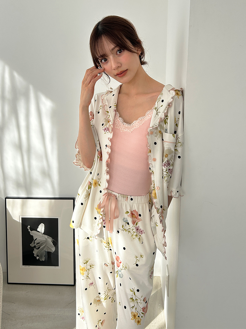 snidel  【MY MELODY】【接触冷感】総柄開襟シャツ Amazon | [スナイデルホーム] 【MYMELODY】総柄開襟シャツ SHCT252090