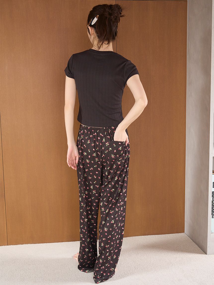 SNIDEL  ストロベリーアイレットミニTシャツ＆ロングパンツセット ストロベリーアイレットミニTシャツ(カットソー＆Tシャツ)｜スナイデル