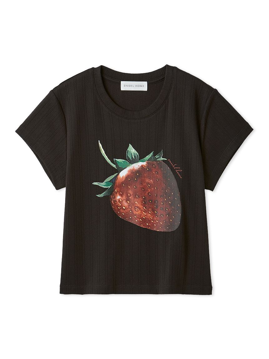 SNIDEL  ストロベリーアイレットミニTシャツ＆ロングパンツセット ストロベリーアイレットミニTシャツ(カットソー＆Tシャツ)｜スナイデル
