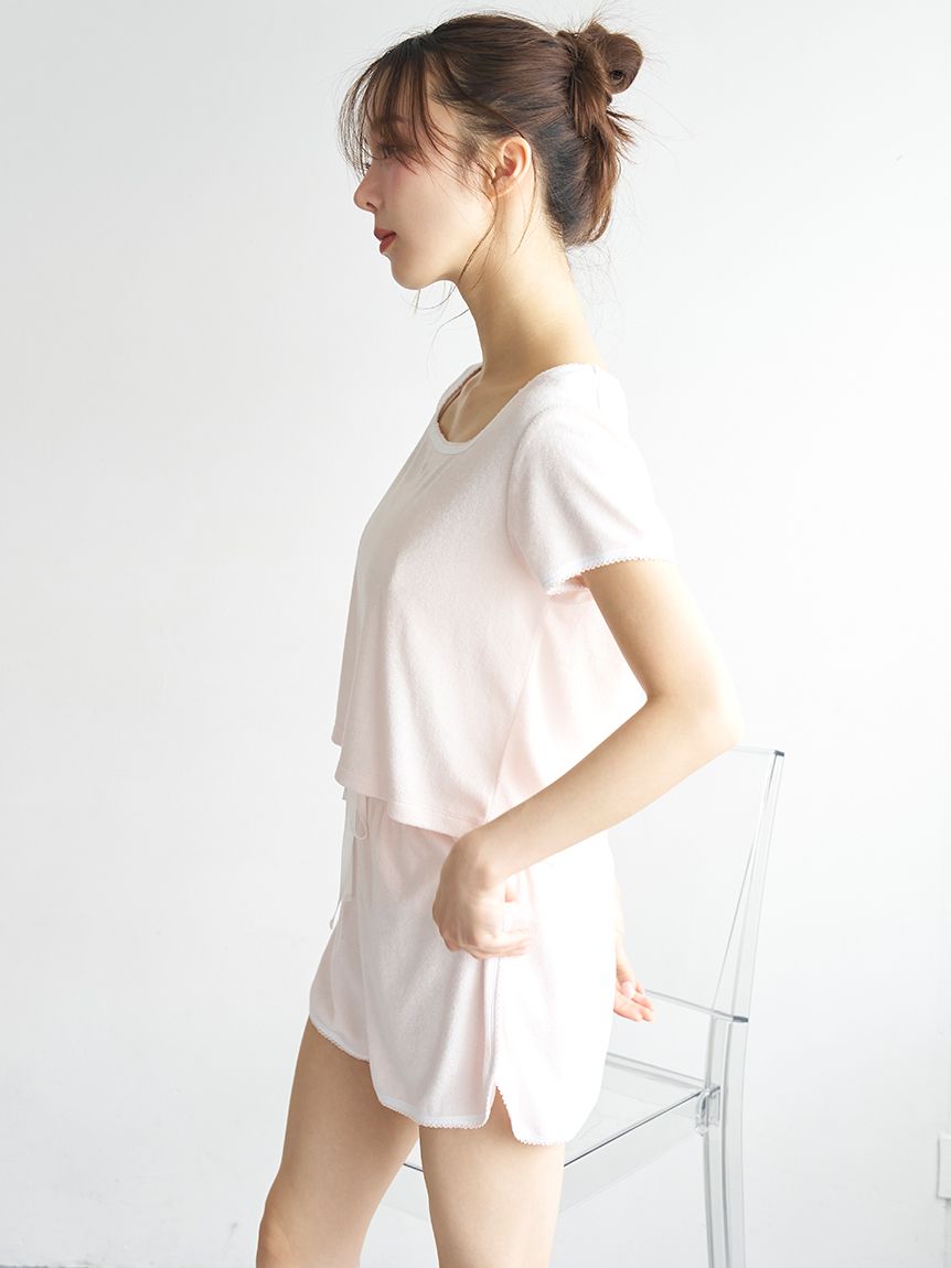 SorbetLight】【接触冷感】パイルトップス(カットソー＆Tシャツ