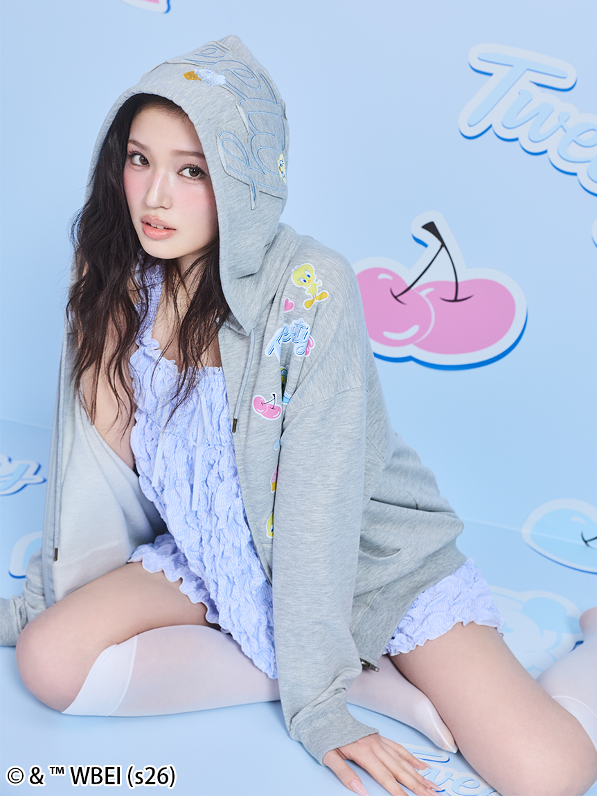 【即完売品】Tweetyスウェットパーカー　ピンク スナイデルホーム Tweety】スウェットパーカー(パーカー)｜スナイデルホーム｜SNIDEL