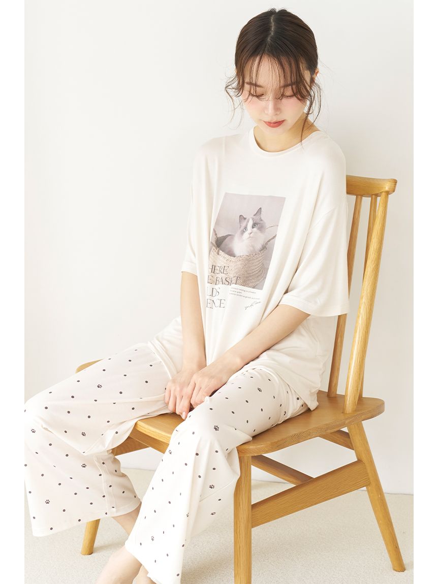 接触冷感】ネコTシャツ(カットソー＆Tシャツ)｜スナイデルホーム