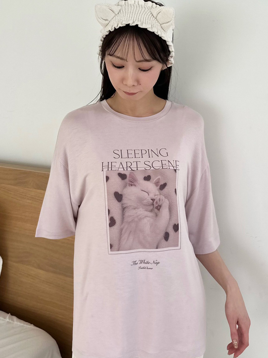 接触冷感】ネコTシャツ(カットソー＆Tシャツ)｜スナイデルホーム