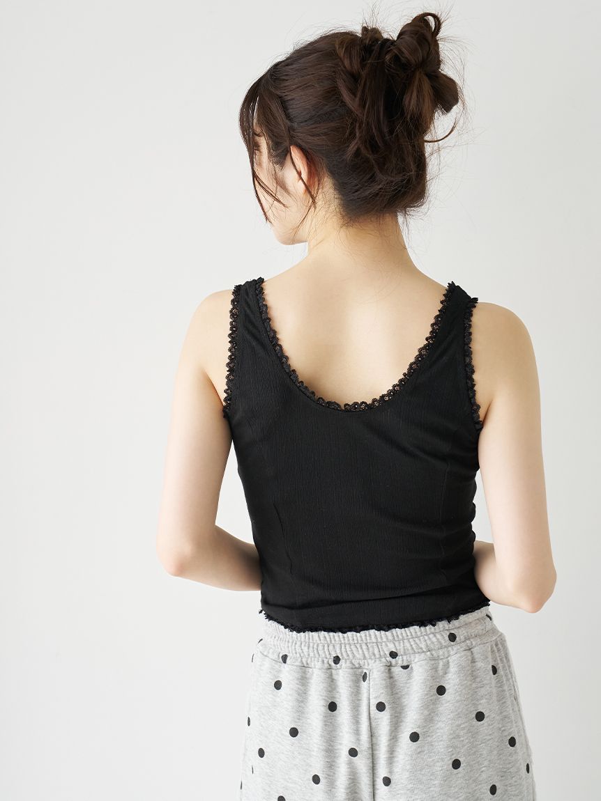 SNIDEL  カットレースタンクトップ　カットレースパンツ アイレットレースカットトップス(カットソー＆Tシャツ)｜スナイデル