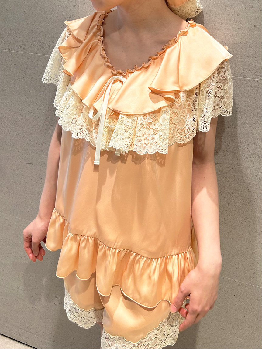 snidel home ガーゼフリルレースチュニック　ガーゼレースパンツ SNIDEL HOME（スナイデルホーム）の「ガーゼフリルレース