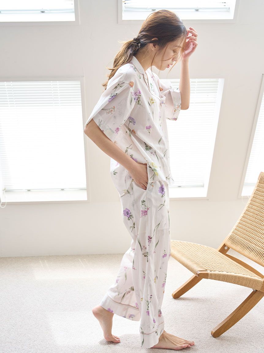 SNIDEL  ベアプリントロングパンツ SNIDEL HOME（スナイデルホーム）の「ダブルガーゼ チェリー