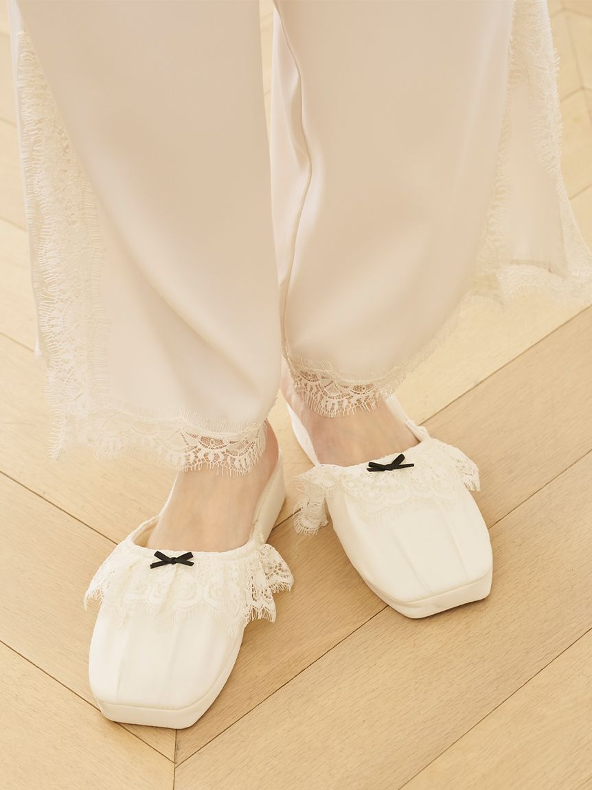 サテンレースロングパンツ(ロングパンツ)｜スナイデルホーム｜SNIDEL