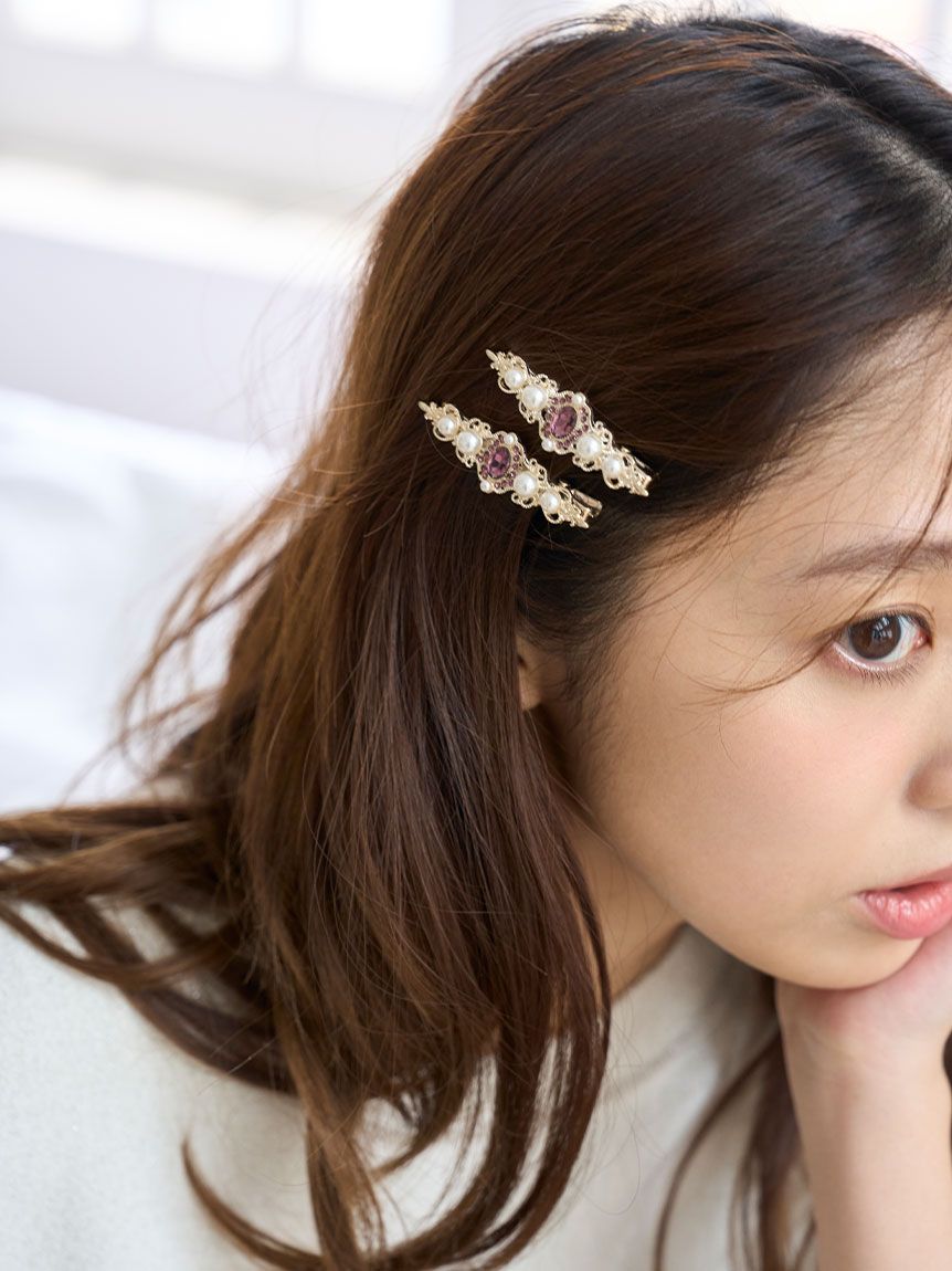 ビジューヘアピン(ヘアアクセサリー)｜スナイデルホーム｜SNIDEL