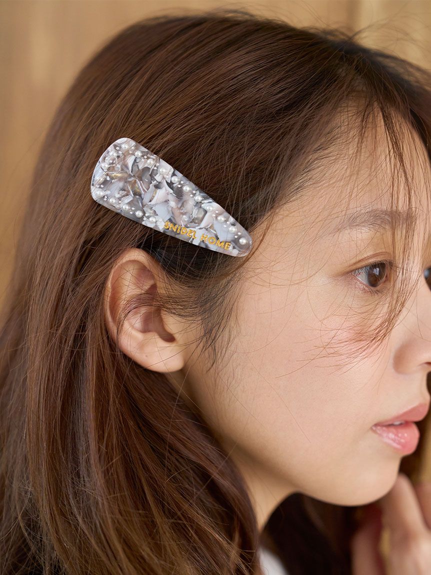 オパールのヘアピン Amazon | シルバーラインストーンボビーピンヘアクリップ4個
