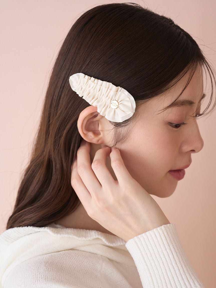 サテンフリルヘアクリップ(ヘアアクセサリー)｜スナイデルホーム
