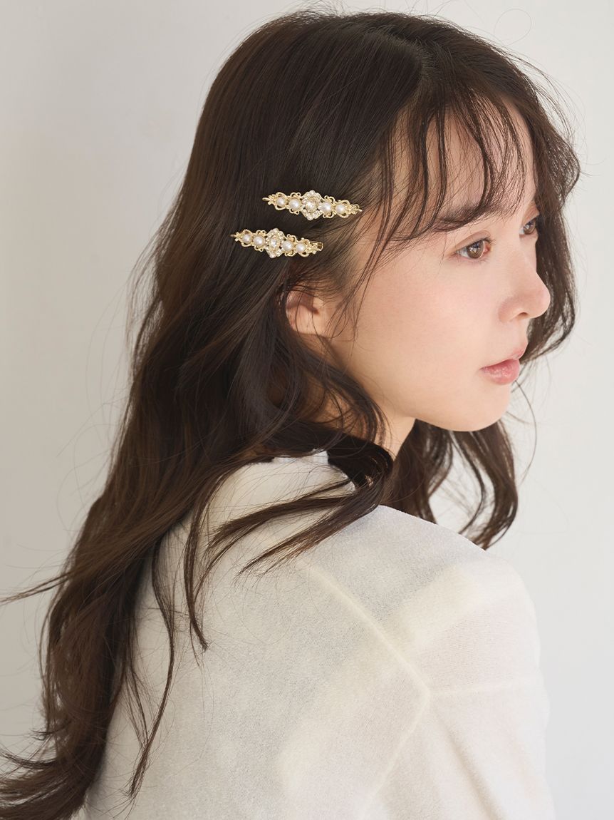 ヘアアクセサリー am987 ビジューヘアピン×ミニ缶セット(ヘアアクセサリー)｜スナイデルホーム