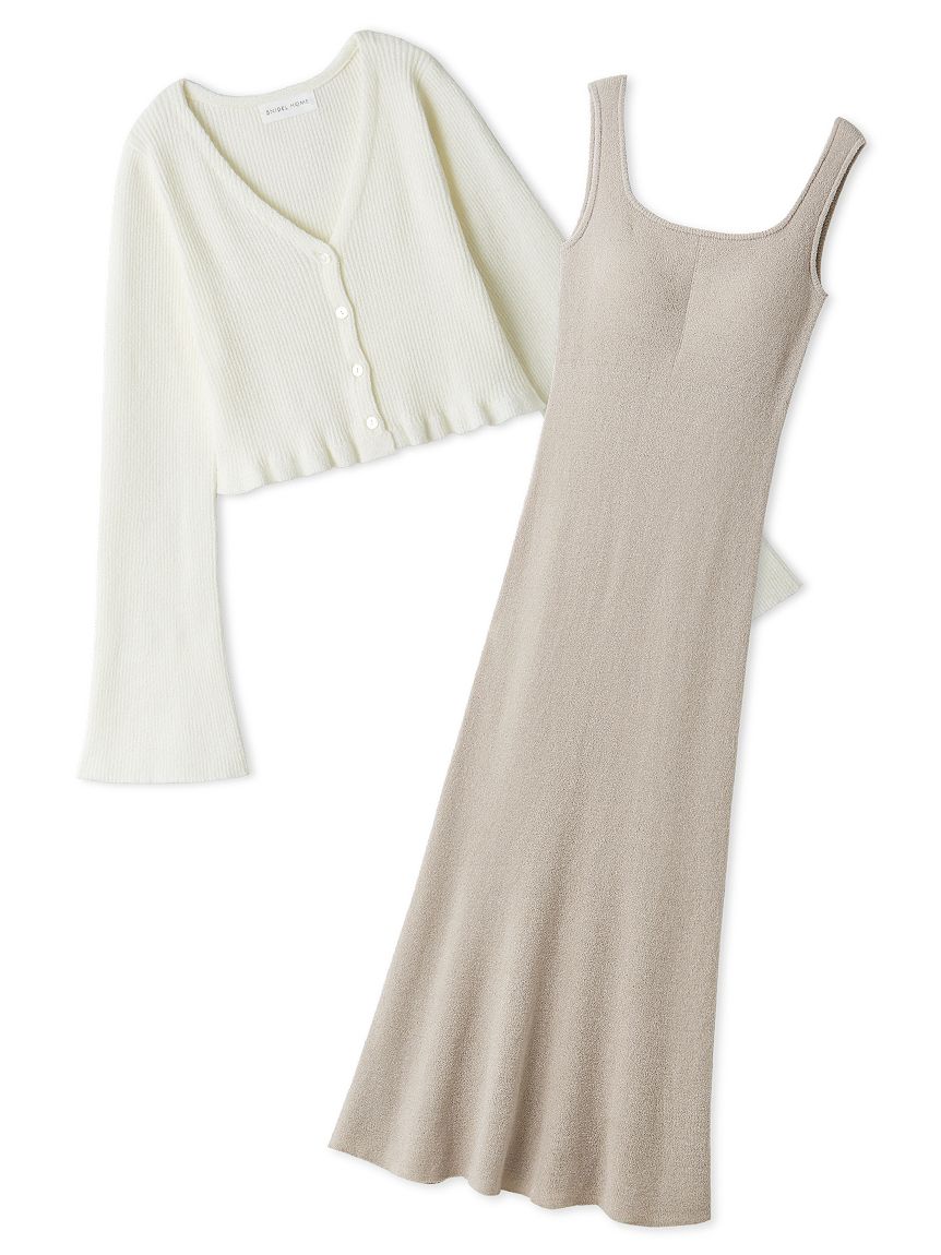 【未使用】SNIDEL HOME カーディガン＆タンクワンピースセット FIRST BEAUTY HOME DRESS】カーディガン＆タンクワンピース