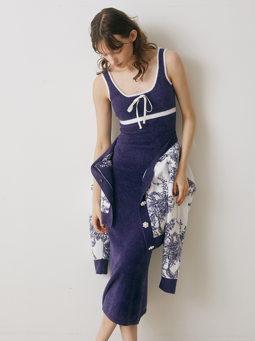 ❤佐藤繊維 新品 素敵な ニットワンピース 七分袖 ストライプ❤ ❤佐藤繊維