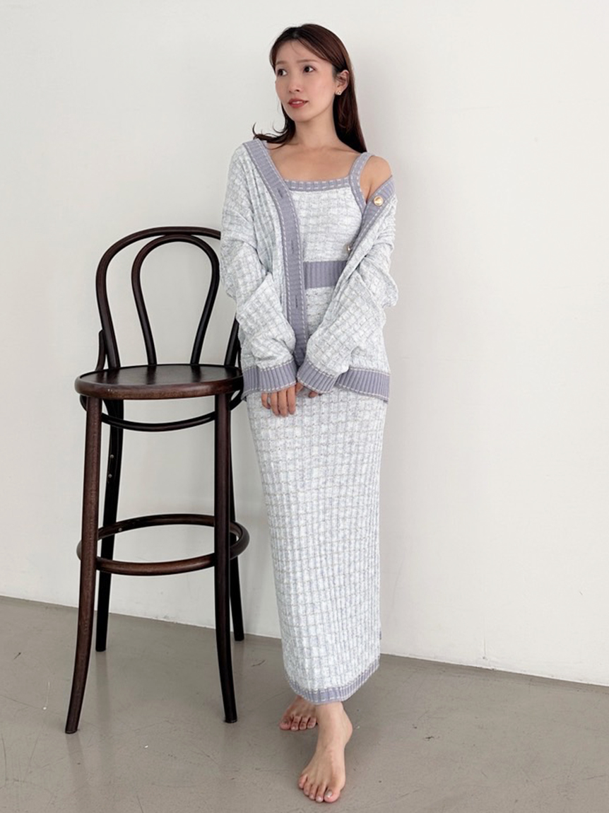 ラメニットツイードワンピース(ワンピース)｜スナイデルホーム｜SNIDEL