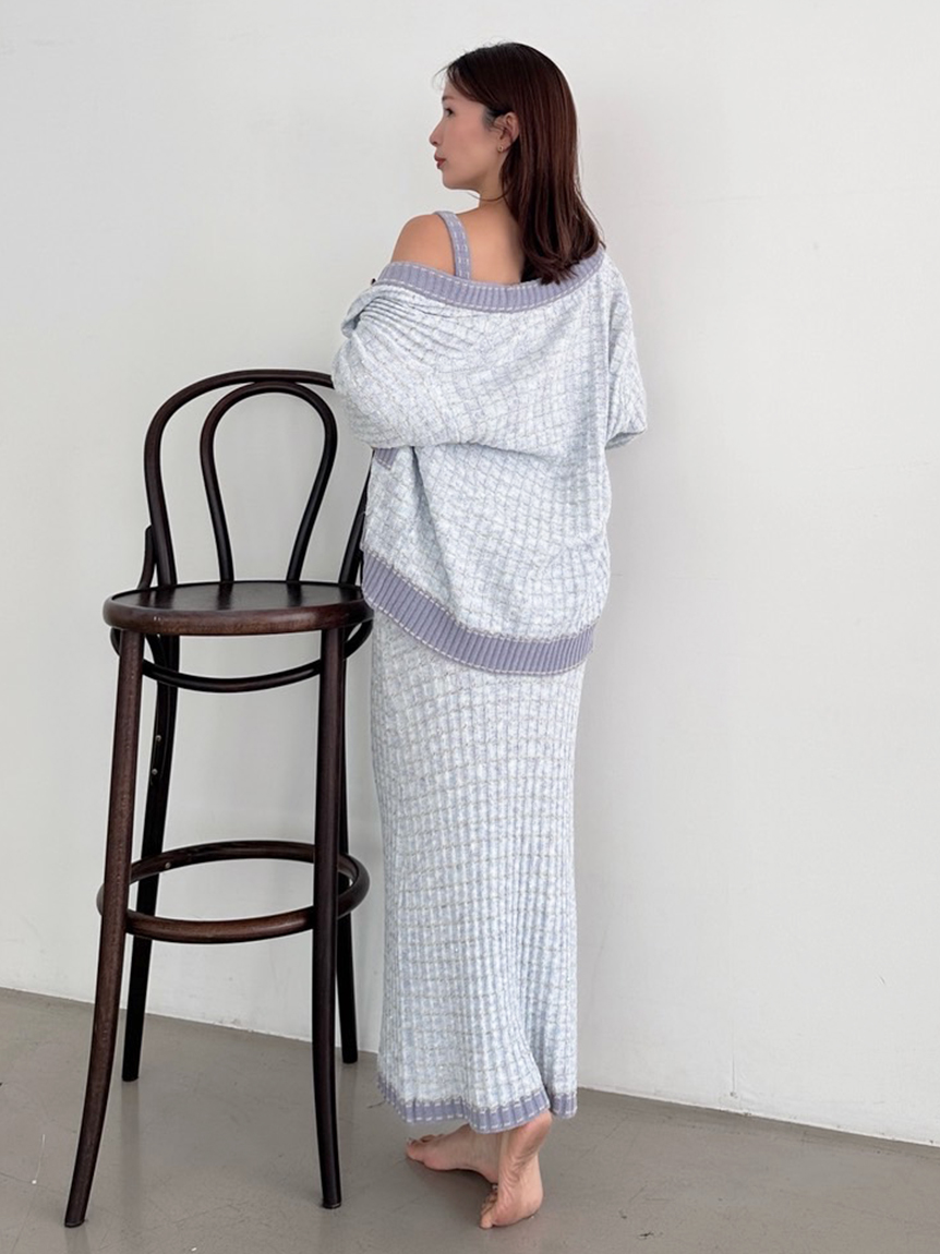 スナイデル　ツイードニットワンピ SNIDEL（スナイデル）の「ツイードニットワンピース（ワンピース